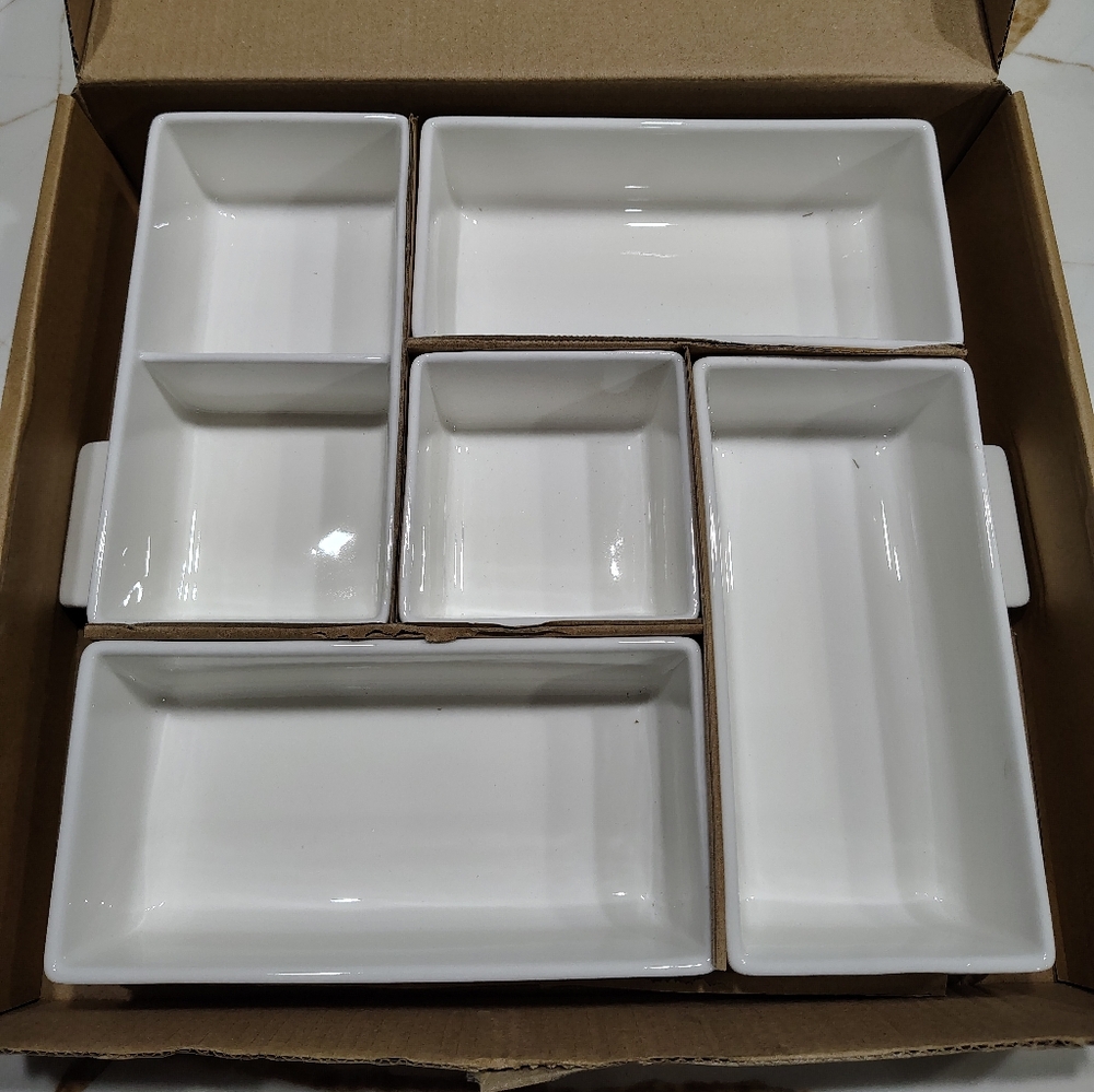 Kitchen Stuff Plus White Porcelain Serving Set